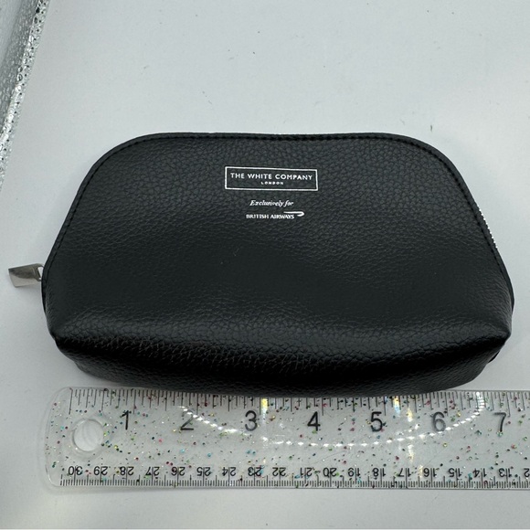 The White Company British airways black travel makeup cosmetic bag pouch - Picture 3 of 8